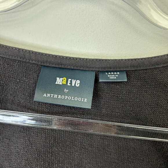 Anthropologie Maeve Puff Sleeve Sweatshirt Womens Size Large Gray - Picture 3 of 10